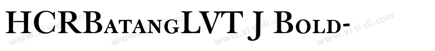HCRBatangLVT J Bold字体转换